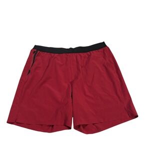 Ten Thousand Mens XL Workout Training Shorts Athletic Gym Lightweight Red‎ Black